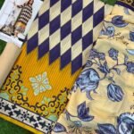 Lulusar Lawn Unstitched 3 Piece Suit | Colour-Light Brown