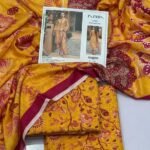Nishat Lawn Unstitched 3 Piece Suit | Colour- Yellowish Orange