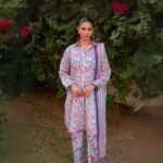 women wear Tawakkal Lawn 3 Piece Suit | Colour-Cadet Blue