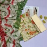 Beechtree Lawn Unstitched 3 Piece Suit | Colour-Vanilla