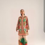 women wear Bint e Naz Lawn 2 Piece Suit | Colour-Rose Pink