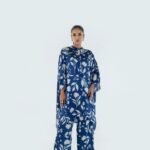 women wear Nishat Lawn 3 Piece Suit | Colour- Nile Blue