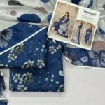 Tawakkal Lawn Unstitched 3 Piece Suit | Colour- Dark Grey Blue