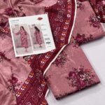 Khaadi Lawn Unstitched 3 Piece Suit | Colour-Pinkish Grey