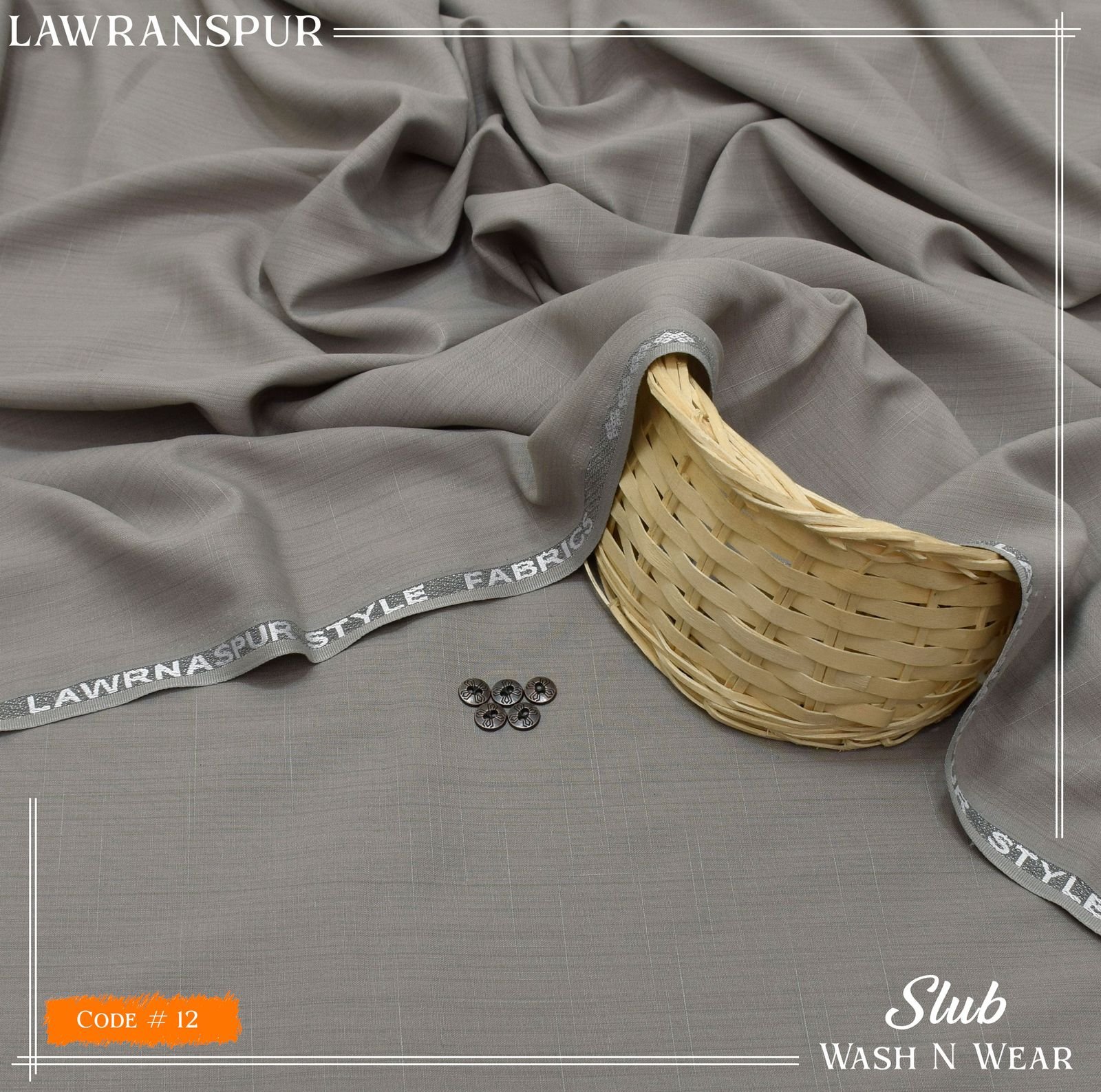 Lawranspur Mens Unstitched Suits | Colour- Natural Grey