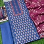 Zeen Lawn Unstitched 3 Piece Suit | Colour-Mid Blue