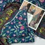 Asim Jofa Lawn Fabric Unstitched 3 Piece Suit | Colour-Nile Blue