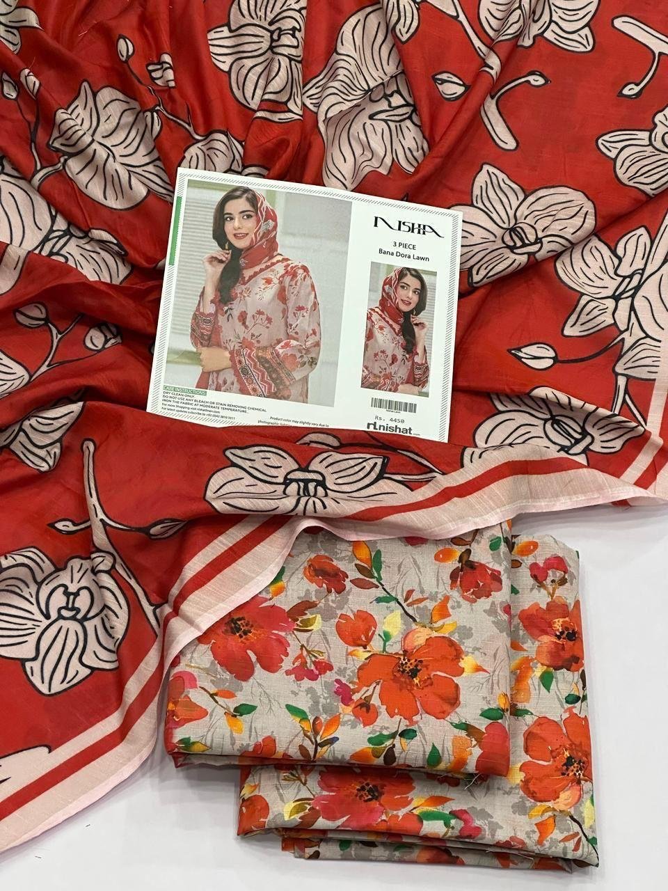 Nishat Lawn Unstitched 3 Piece Suit | Colour- Vanilla