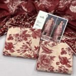Iznik Lawn Unstitched 3 Piece Suit | Colour-Peach