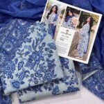 Asim Jofa Lawn Fabric Unstitched 3 Piece Suit | Colour- Light Gray Blue
