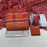 Zeen Lawn Unstitched 3 Piece Suit | Colour-Dark Salmon