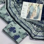 Iznik Lawn Unstitched 3 Piece Suit | Colour-Ash Grey