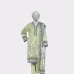 Women wear J. Lawn 3 Piece Suit | Colour-Grey Olive