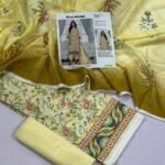 women wear Gul Ahmed Lawn 3 Piece Suit | Colour-Green Mist