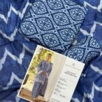 Zainab Chottani Lawn Unstitched 3 Piece Suit | Colour- Dark Grey Blue