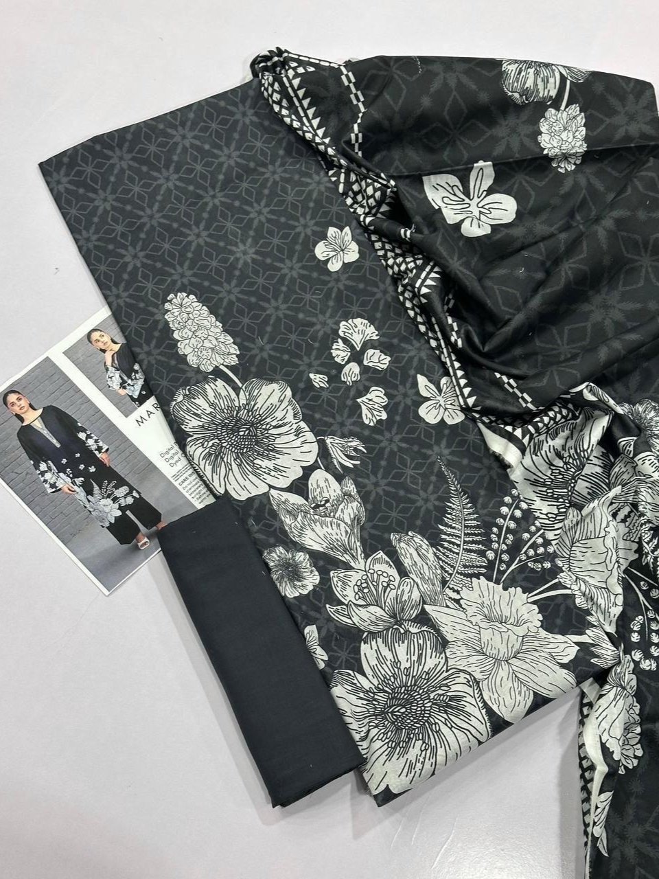 4-12-1.jpg Maria B Lawn Unstitched 3 Piece Suit | Colour-Black