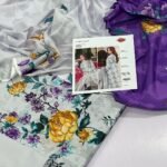 Khaadi Lawn Unstitched 3 Piece Suit | Colour-Pale Leaf