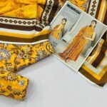 Limelight Summer Unstitched Lawn 3 Piece Suit | Colour- Yellow Orange