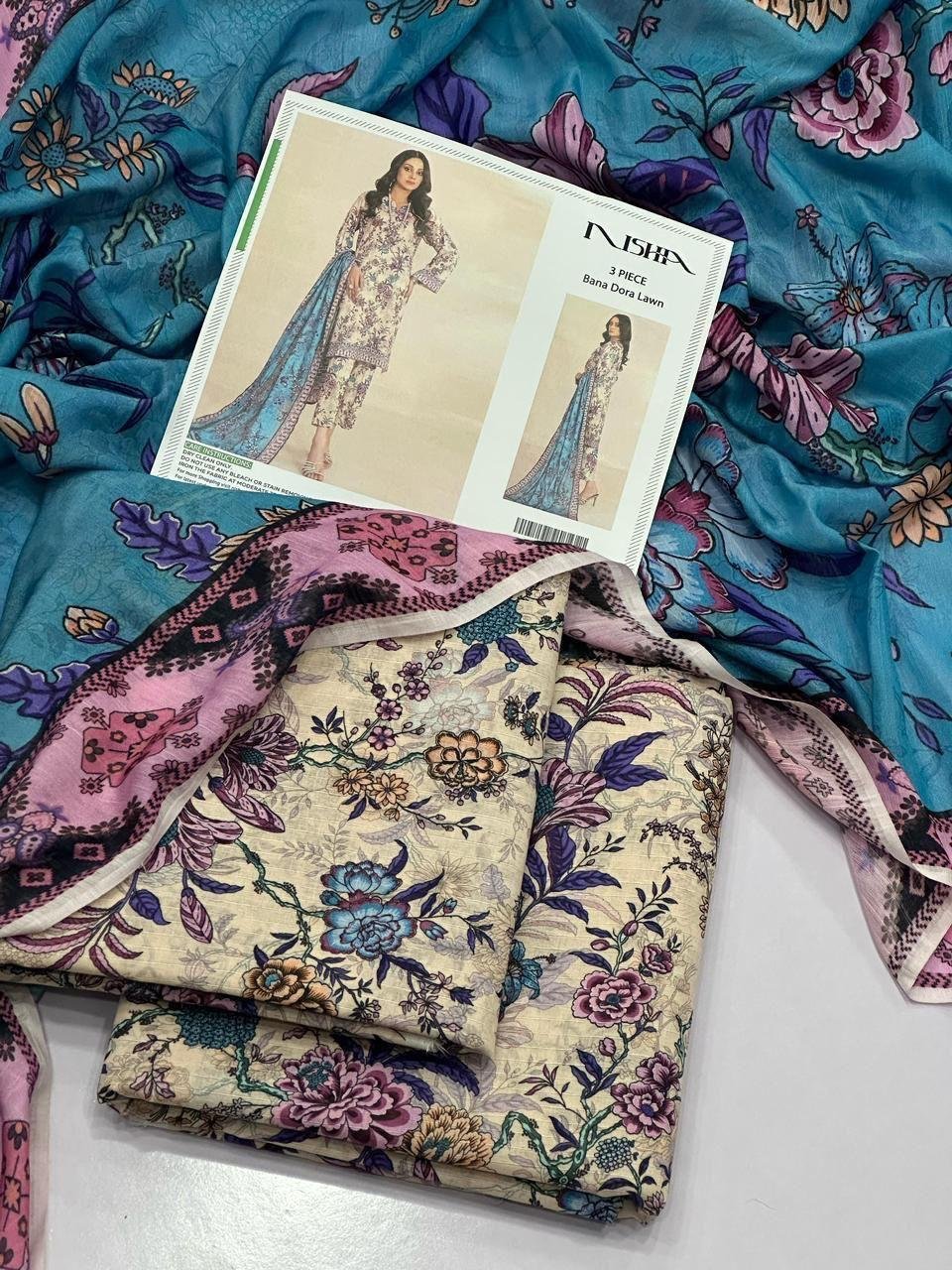 Nishat Lawn Unstitched 3 Piece Suit | Colour- Vanilla