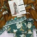 Bint e Naz Lawn Unstitched 3 Piece Suit | Colour-Dark Green