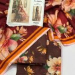 Nishat Lawn Unstitched 3 Piece Suit | Colour- Woody Brown