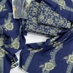 Chinyere Print Lawn Unstitched 3 Piece Suit | Colour-Dark Blue