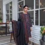 Women wear Zeen Lawn 3 Piece Suit | Colour-Bright Grey