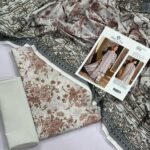 Bint e Naz Lawn Unstitched 3 Piece Suit | Colour-Grey Nickel Suit