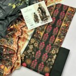 Farasha Lawn Unstitched 3 Piece Suit | Colour-Dark Jungle Green