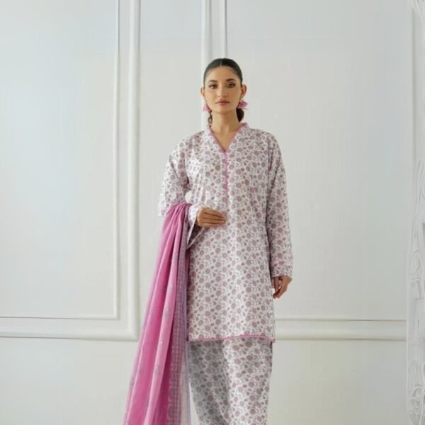 women wear Tawakkal Lawn 3 Piece Suit | Colour-Green Mist