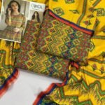 Chinyere Print Lawn Unstitched 3 Piece Suit | Colour-Golden