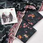 Khaadi Lawn Unstitched 3 Piece Suit | Colour-Charcoal