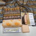 Zeen Lawn Unstitched 3 Piece Suit | Colour-Orange