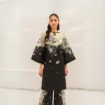 women wear Bint e Naz Lawn 2 Piece Suit | Colour-Grey