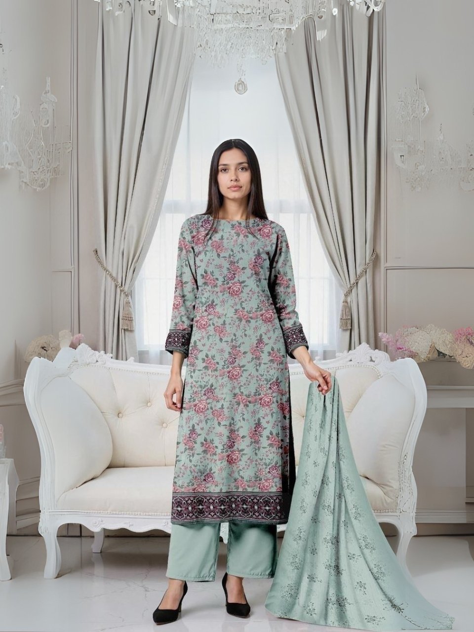 women wear Gul Ahmed Lawn 3 Piece Suit | Colour-Grey Goose women wear Gul Ahmed Lawn 3 Piece Suit | Colour-Grey Goose