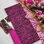 Maria B Lawn Unstitched 3 Piece Suit | Colour-Red Violet