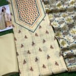 Zeen Lawn Unstitched 3 Piece Suit | Colour-Tan Brown