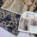 Tawakkal Lawn Unstitched 3 Piece Suit | Colour-Natural Grey