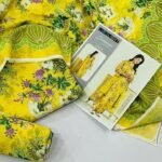 Limelight Summer Unstitched Lawn 3 Piece Suit | Colour- Mustard Yellow
