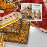Tawakkal Lawn Unstitched 3 Piece Suit | Colour- Dark Golden