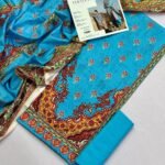 Farasha Lawn Unstitched 3 Piece Suit | Colour-Blue
