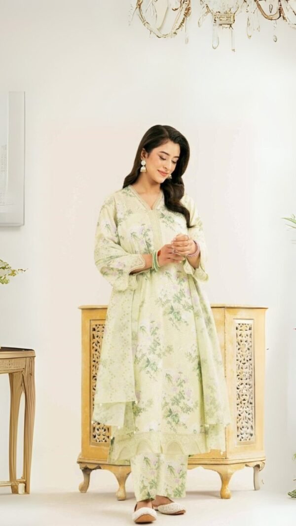women wear Limelight Summer Lawn 3 Piece Suit | Colour- Mustard Yellow