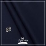 Mens Unstitched Soft Cotton Suits | Colour- Black Pearl