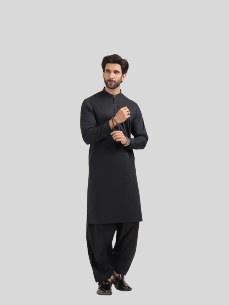 men wear Bonanza Satrangi Black suits
