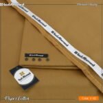 Gul Ahmed Mens Unstitched Paper Cotton Suit in Clay Brown