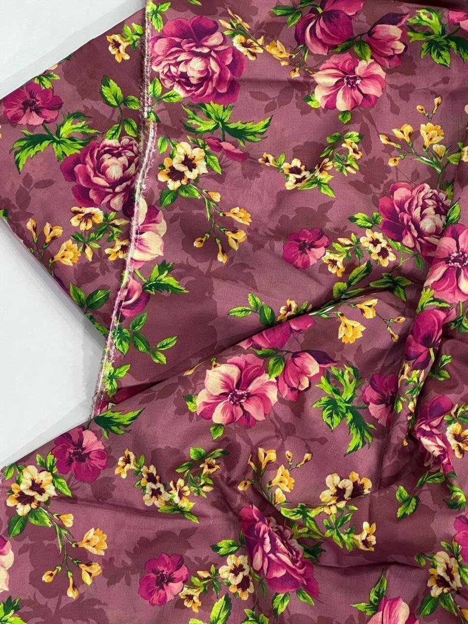 Bint e Naz Lawn Unstitched 2 Piece Suit | Colour-Copper Rose Bint e Naz Lawn Unstitched 2 Piece Suit | Colour-Copper Rose