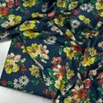 Bint e Naz Lawn Unstitched 2 Piece Suit | Colour-Dark Blue Grey