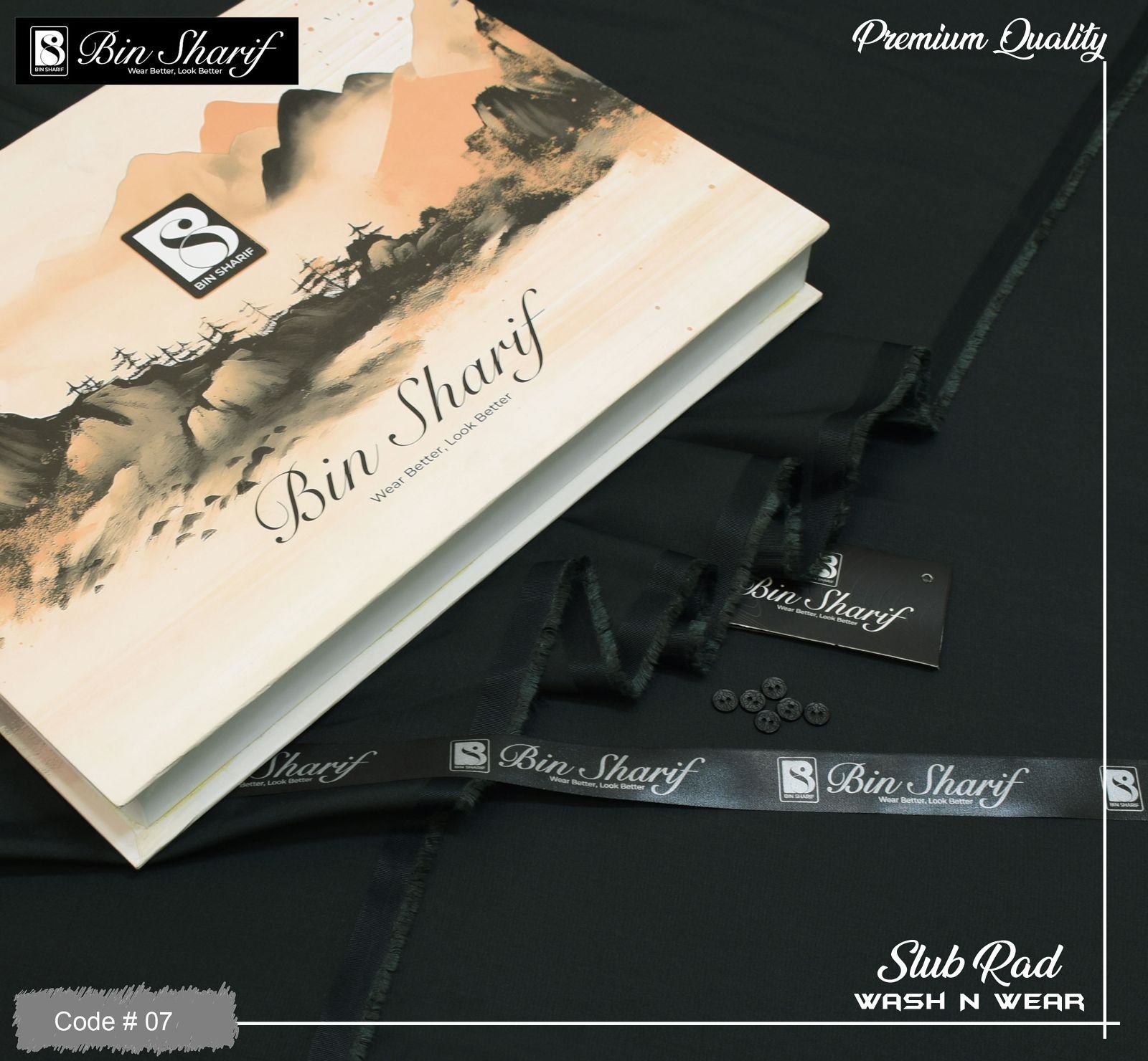 Bin Shareef Mens Unstitched Suits | Colour- Dark Green Bin Shareef Mens Unstitched Suits | Colour- Dark Green