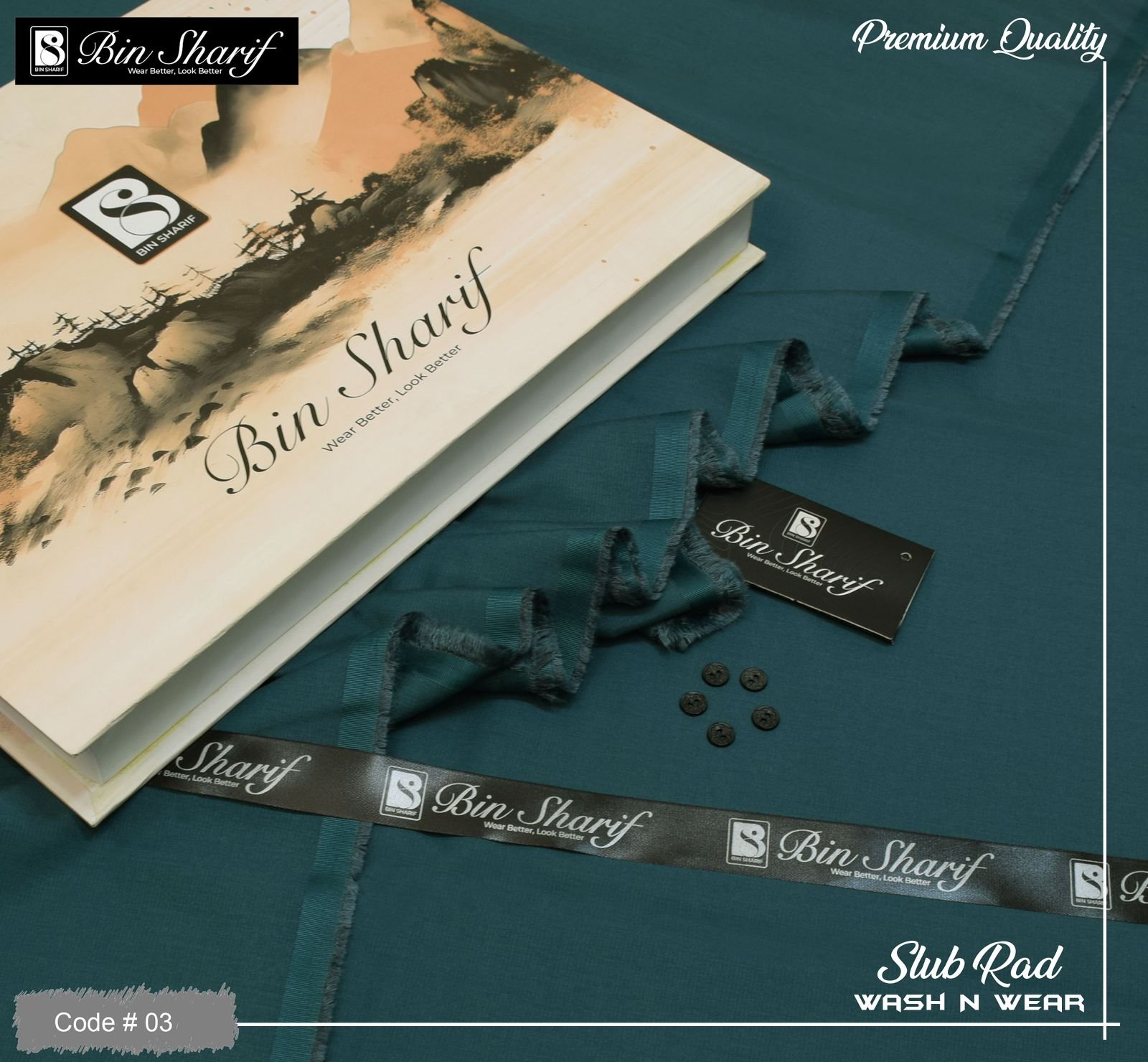 Bin Shareef Mens Unstitched Suits | Colour- Dark Grey Blue Bin Shareef Mens Unstitched Suits | Colour- Dark Grey Blue