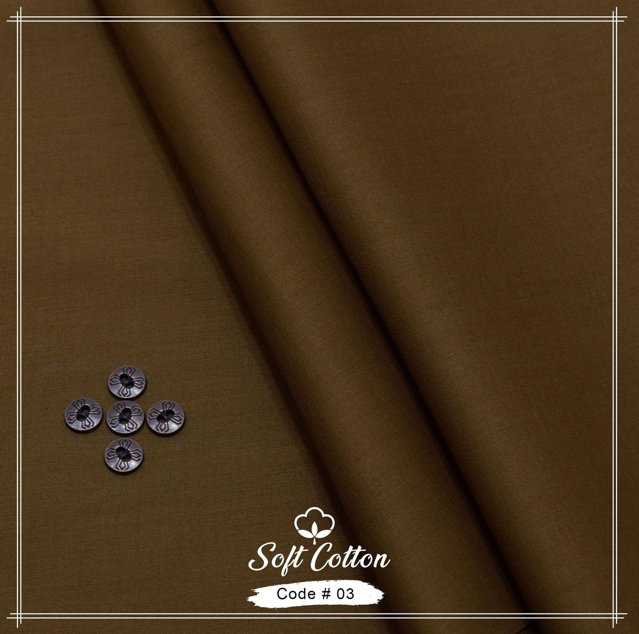 Mens Unstitched Soft Cotton Suits | Colour- Deep Oak Mens Unstitched Soft Cotton Suits | Colour- Deep Oak